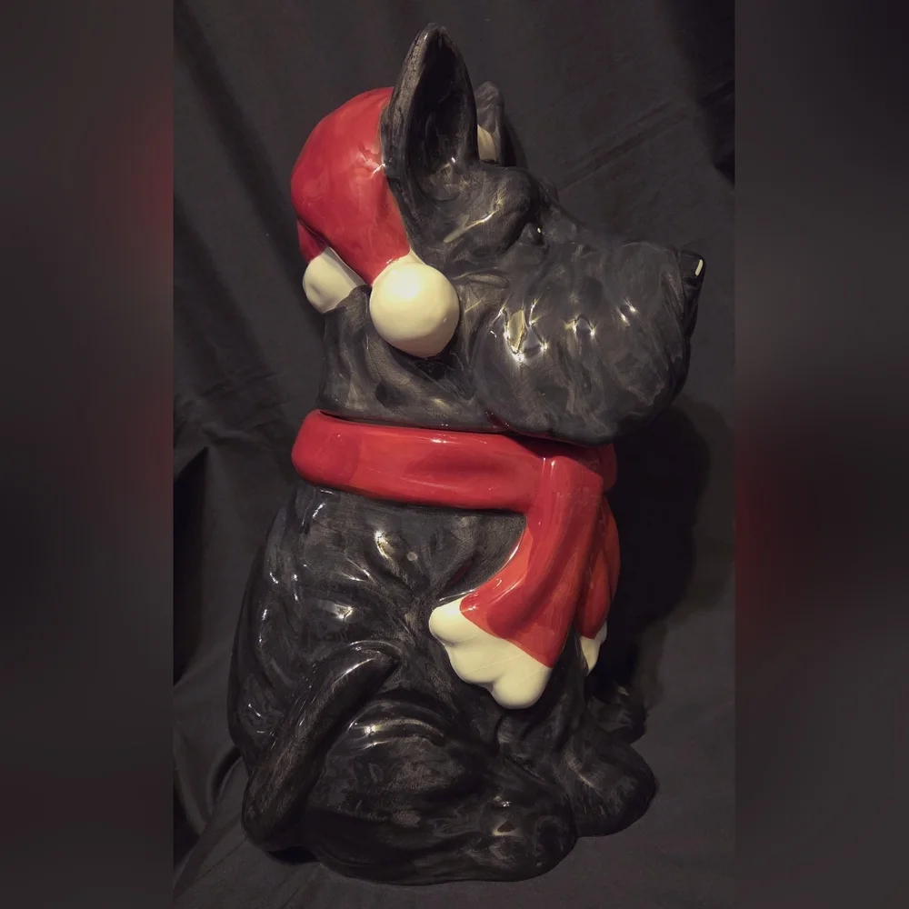 Holiday Time Scottie Dog Cookie Jar